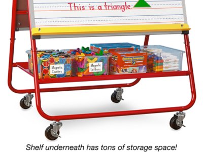 Double-Wide Teaching Easel with Locking Casters at Lakeshore Learning