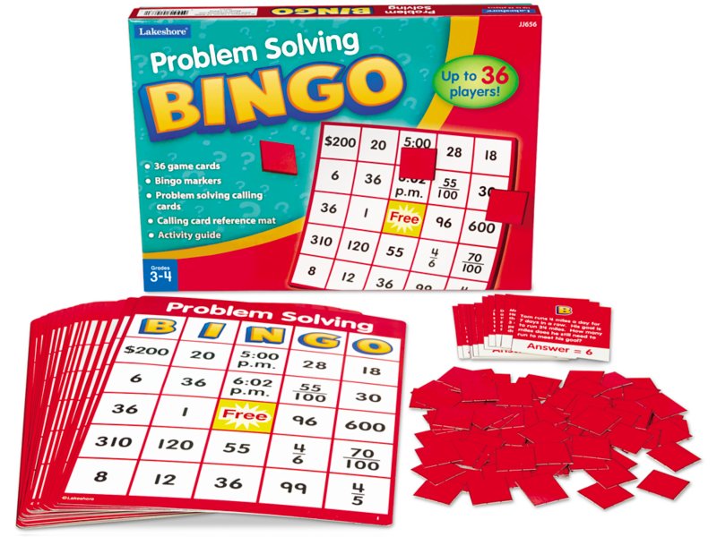 Problem Solving Bingo at Lakeshore Learning image.