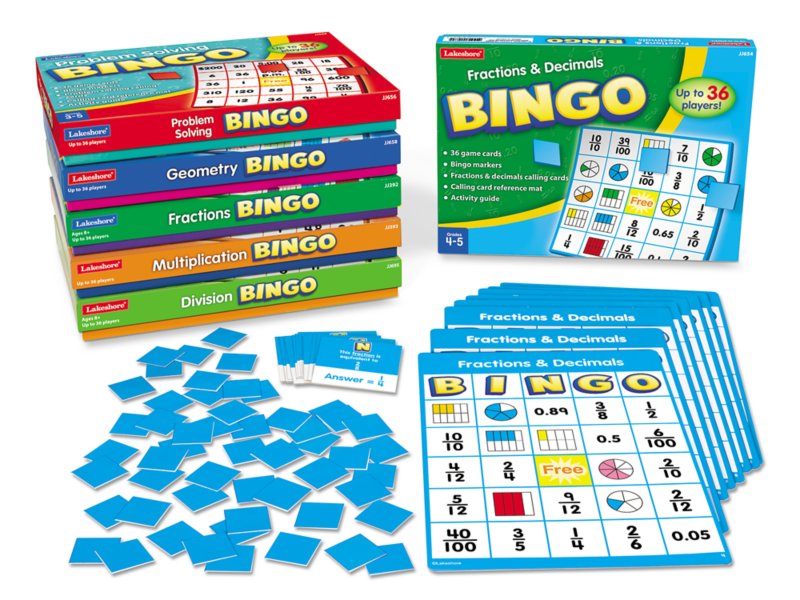 Math Bingo Library - Gr. 3-5 At Lakeshore Learning