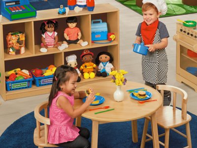 Butcher-Block Table and Chair Set