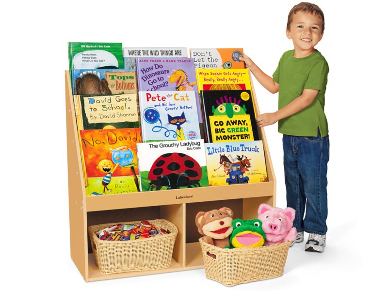 Help-Yourself Bookstand with Storage at Lakeshore Learning