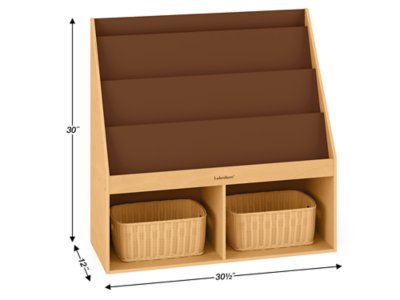 Classic Birch Help-Yourself Bookstand with Storage