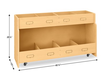 Classic Birch Mobile Book Organizer