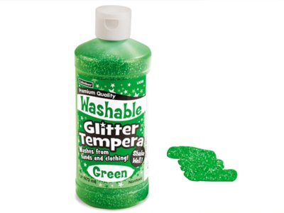 Washable Glitter Tempera Paint - Pint - Green