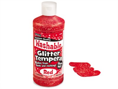 Washable Glitter Tempera Paint - Pint - Red