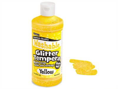 Washable Glitter Tempera Paint - Pint - Yellow