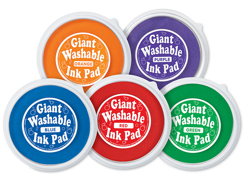 Giant Washable Color Ink Pads | Set 1 | Set of 5 Colors | Lakeshore