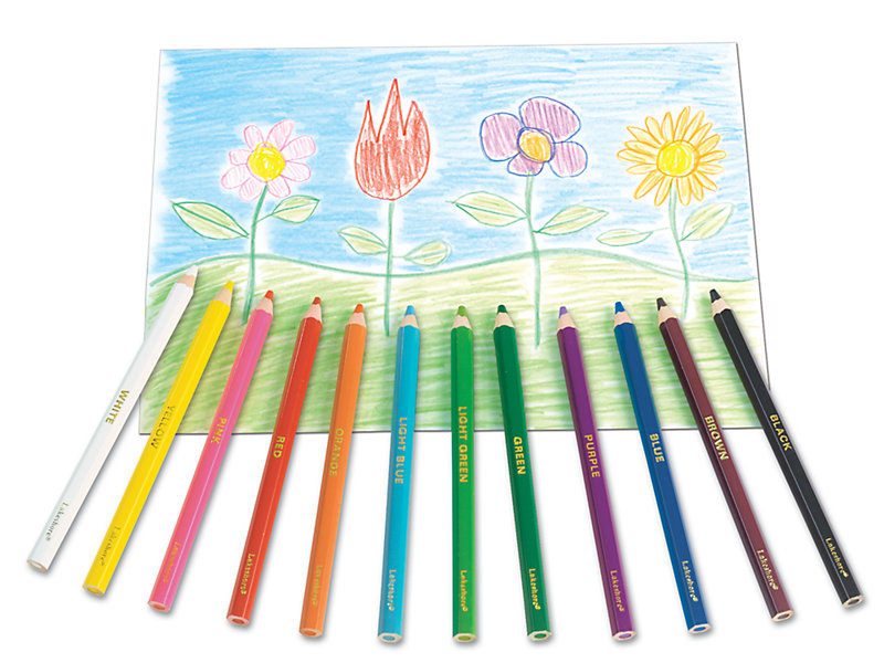 Lakeshore People Colors Jumbo Colored Pencils - Set of 12