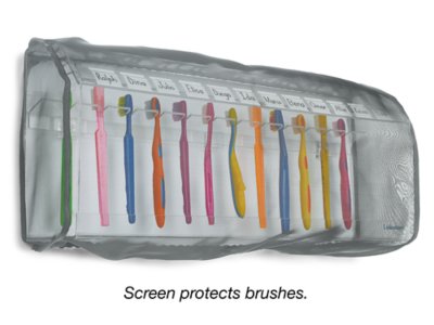 Hygienic Toothbrush Holder Screen Cover for 12 Toothbrushes at