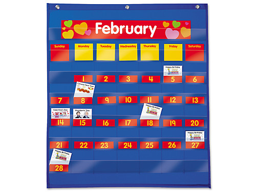 Classroom Calendar Pocket Chart Cards Numbers Days Months and Years Headlines for sale online 