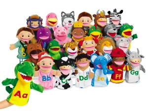 Machine-Washable Alphabet Puppet Set