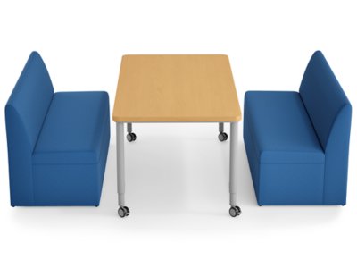 Modern Edge Couch & Table Zone - Midnight Blue