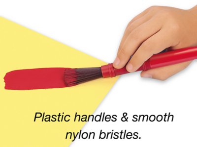 Nylon-Bristle Paintbrushes&nbsp;- Set&nbsp;of&nbsp;10