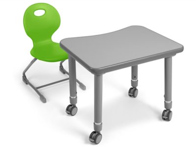 Flex-Space Ergo Bounce Chair and Desk Set - K-Gr. 2 - Green