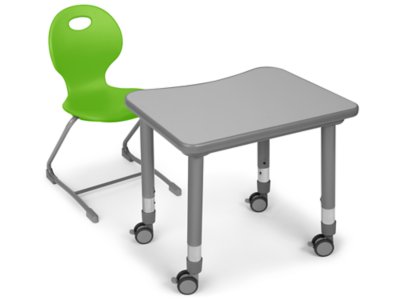 Flex-Space Ergo Bounce Chair and Desk Set - Gr. 4-12 - Green