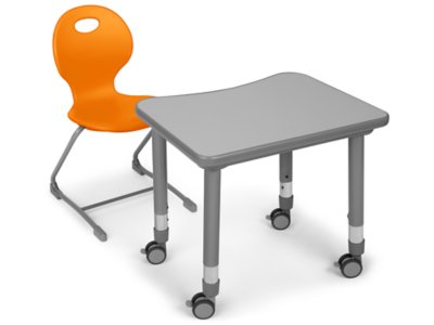 Flex-Space Ergo Bounce Chair and Desk Set - Gr. 4-12 - Orange