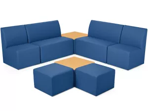 Modern Edge Couch&nbsp;& Powered Table Community Zone
