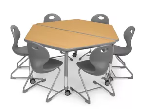 Flex-Space Ergo Chair&nbsp;& Trapezoid Table Zone