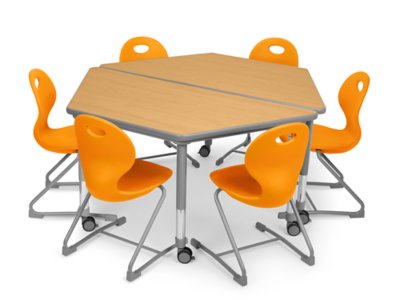 Flex-Space Ergo Chair & Trapezoid Table Zone at Lakeshore Learning