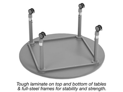 Flex-Space Mobile Round Tables&nbsp;- Gray