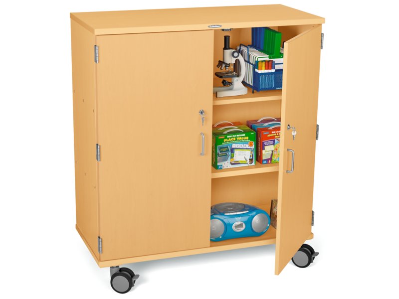 Flex-Space Mobile Locking Storage Cabinet - Modern Maple at Lakeshore ...