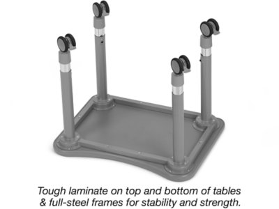 Flex-Space Mobile Student Desk&nbsp;- Gray