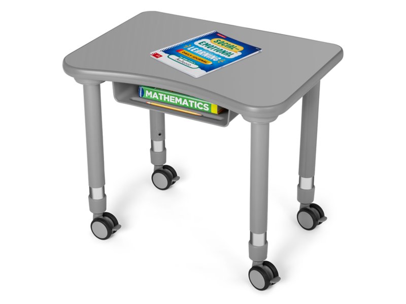 Flex-Space Mobile Student Desk with Book Box - Modern Gray at Lakeshore ...