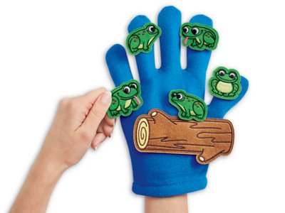 Five Green&nbsp;& Speckled Frogs Storytelling Puppets