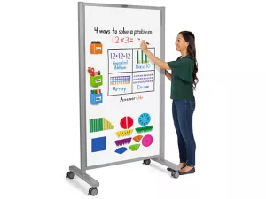 Flex-Space Mobile Magnetic Double-Sided Whiteboard