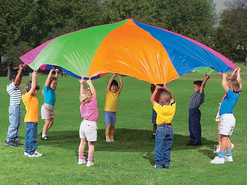 Development Exercise Group Activitie Rainbow Parachute Kids Play Outdoor Game 