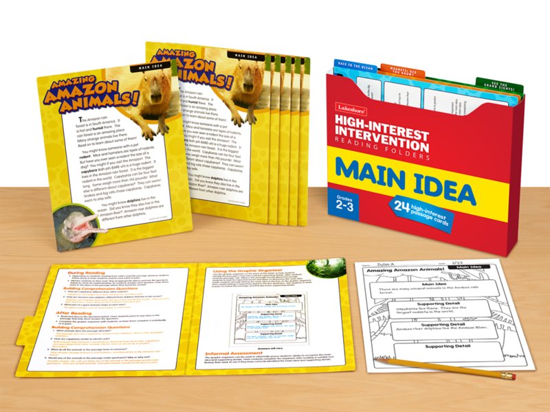 Main Idea High-Interest Intervention Reading Folders - Gr. 2-3 at ...