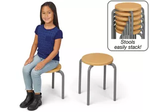 Flex-Space Premium Stacking Stools&nbsp;- Maple