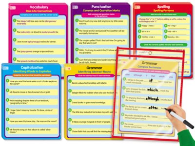 Self-Checking Language Practice Cards - Gr. 3 at Lakeshore Learning