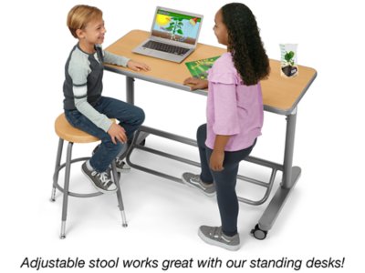 Flex-Space Height-Adjustable Stool&nbsp;- Maple