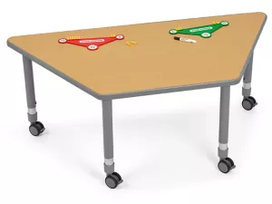 Flex-Space Mobile Trapezoid Table&nbsp;- Maple