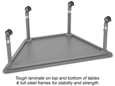 Flex-Space Write&nbsp;& Wipe Mobile Trapezoid Table