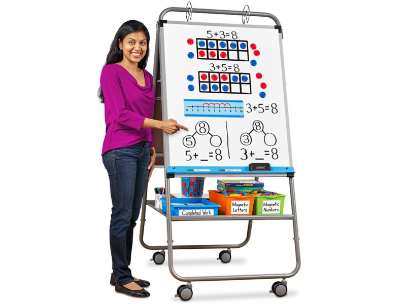 Flex-Space Double-Sided Mobile Teaching Easel at Lakeshore Learning
