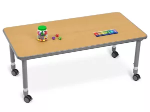 Flex-Space Mobile Rectangular Tables&nbsp;- Maple