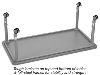 Flex-Space Mobile Rectangular Tables&nbsp;- Maple