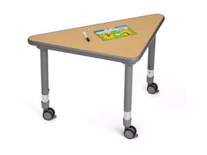 Flex-Space Mobile Triangular Student Desk&nbsp;- Maple