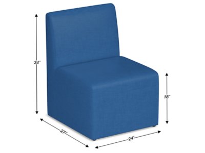 Modern Edge Modular Chair - Midnight Blue