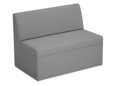 Modern Edge Modular Couch for Two - Slate Gray