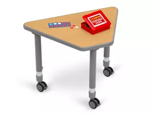 Flex-Space Mobile Wedge Student Desk&nbsp;- Maple