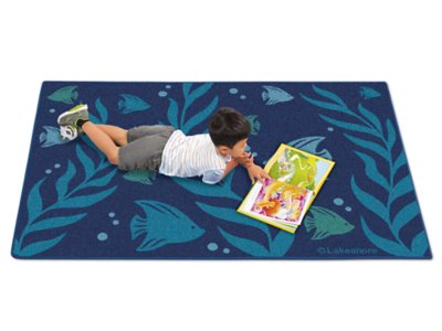Natural Accents Ocean Classroom Carpet - 4' x 6'