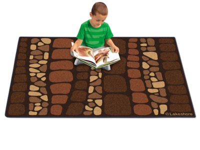 Natural Accents Cobblestone Classroom Carpet - 4' x 6'