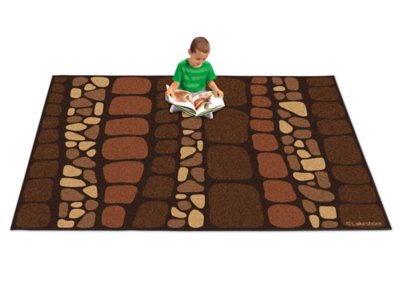 Natural Accents Cobblestone Classroom Carpet - 6' x 9'