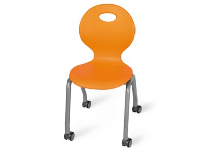 Flex-Space Ergo Glide Mobile Chair - 17 1/2" - Orange