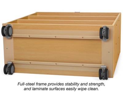 Flex-Space Mobile <span style="white-space: nowrap;">3-Shelf</span> All-Purpose Storage Unit&nbsp;- Maple