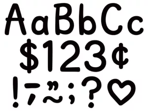 Classic Black 4" Punch-Out Letters