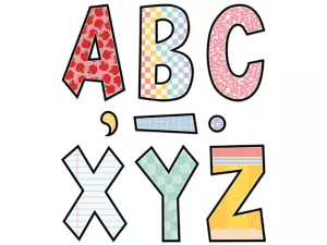 Cool for School 7" Punch-Out Letters